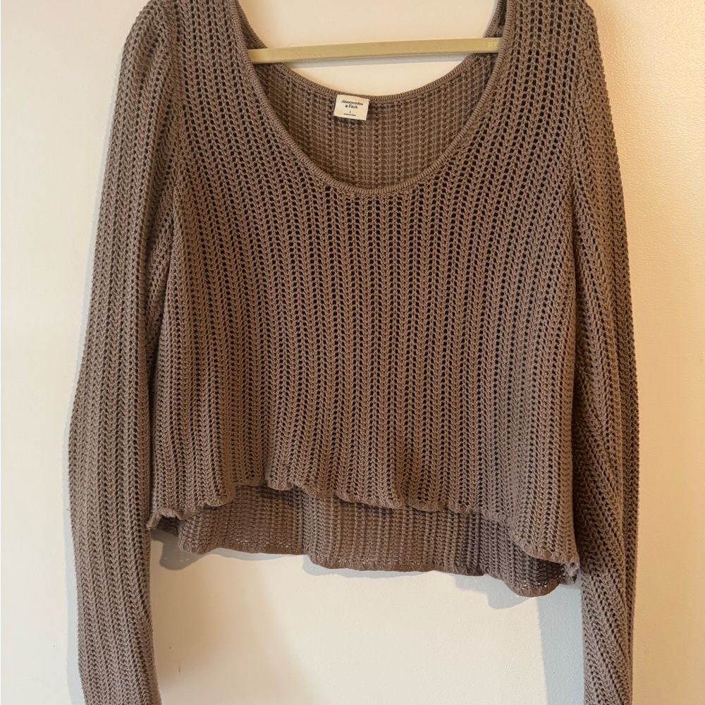 Abercrombie & Fitch Brown Crew Neck Sweater